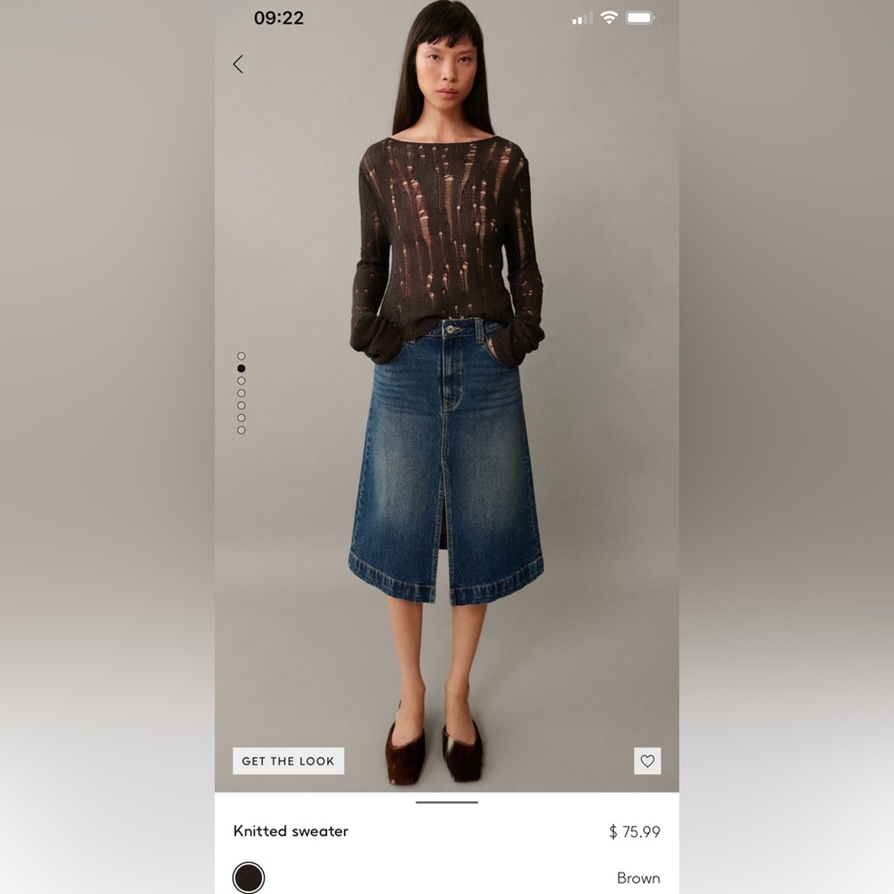 Grey knitted crochet sweater